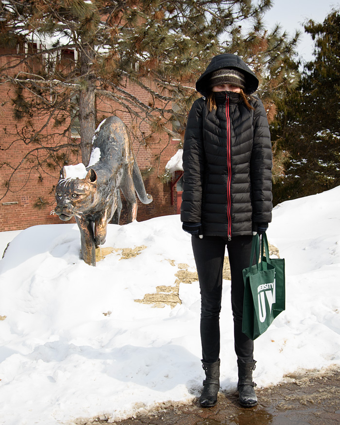 Here is a girl in there who could see herself doing this every winter for 4 years! Even the mountain lion would rather be in Turks and Caicos...look! He's heading there now!