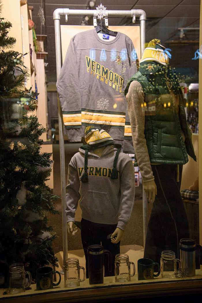 Lots of local shops, including an outlet of the UVM bookstore!