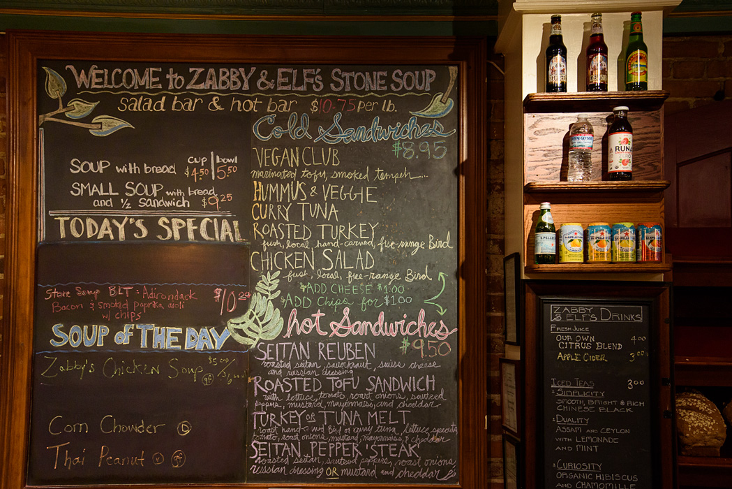 The menu board