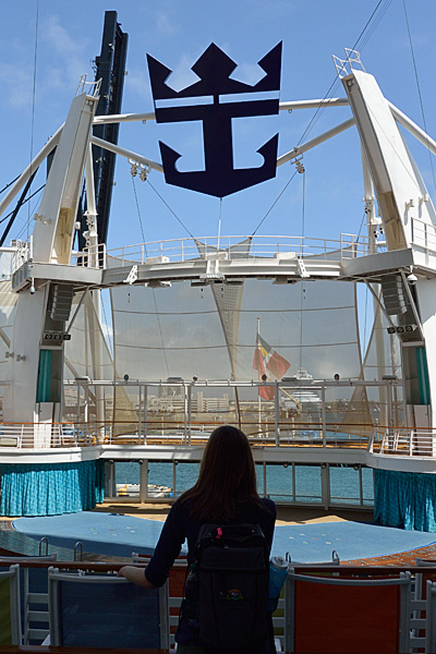 The Aqua Theater pool and view to the stern