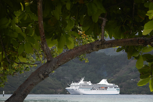 The Paul Gauguin at Anchor in Moorea&nbsp;