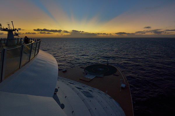 Sunset on the helipad