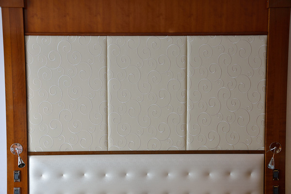 The soft headboard 
