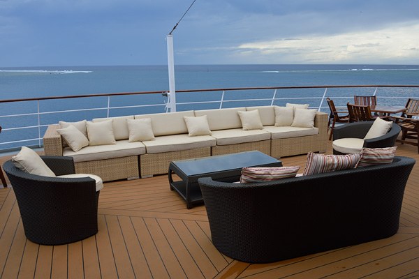 The outdoor seating area at La Pallette