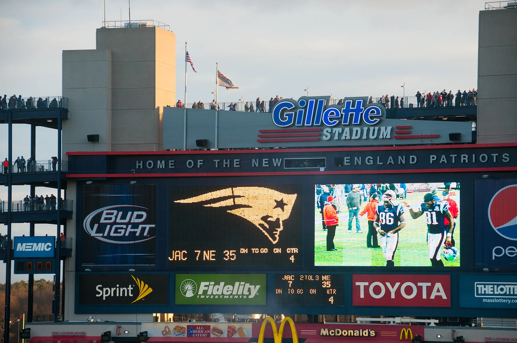 Even without a ticket to a game, a visit to Patriots place will allow you to see inside the very open Gillette Stadium where the patriots play.