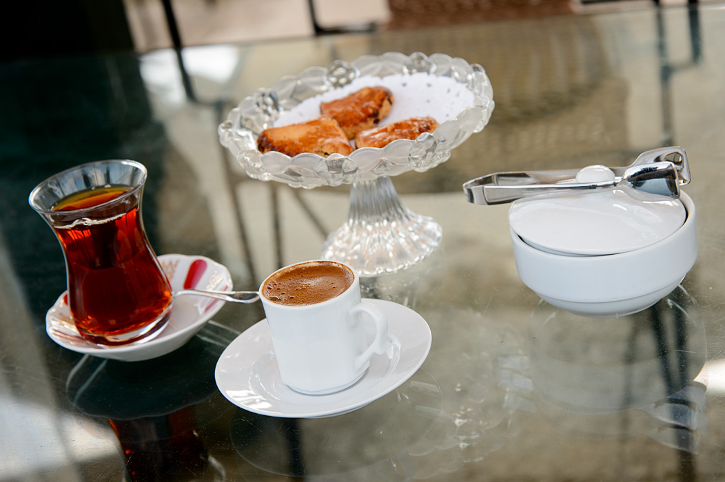 A quick stop at a cafe (like this one in Istanbul) for a little snack can restore everyone's energy levels.