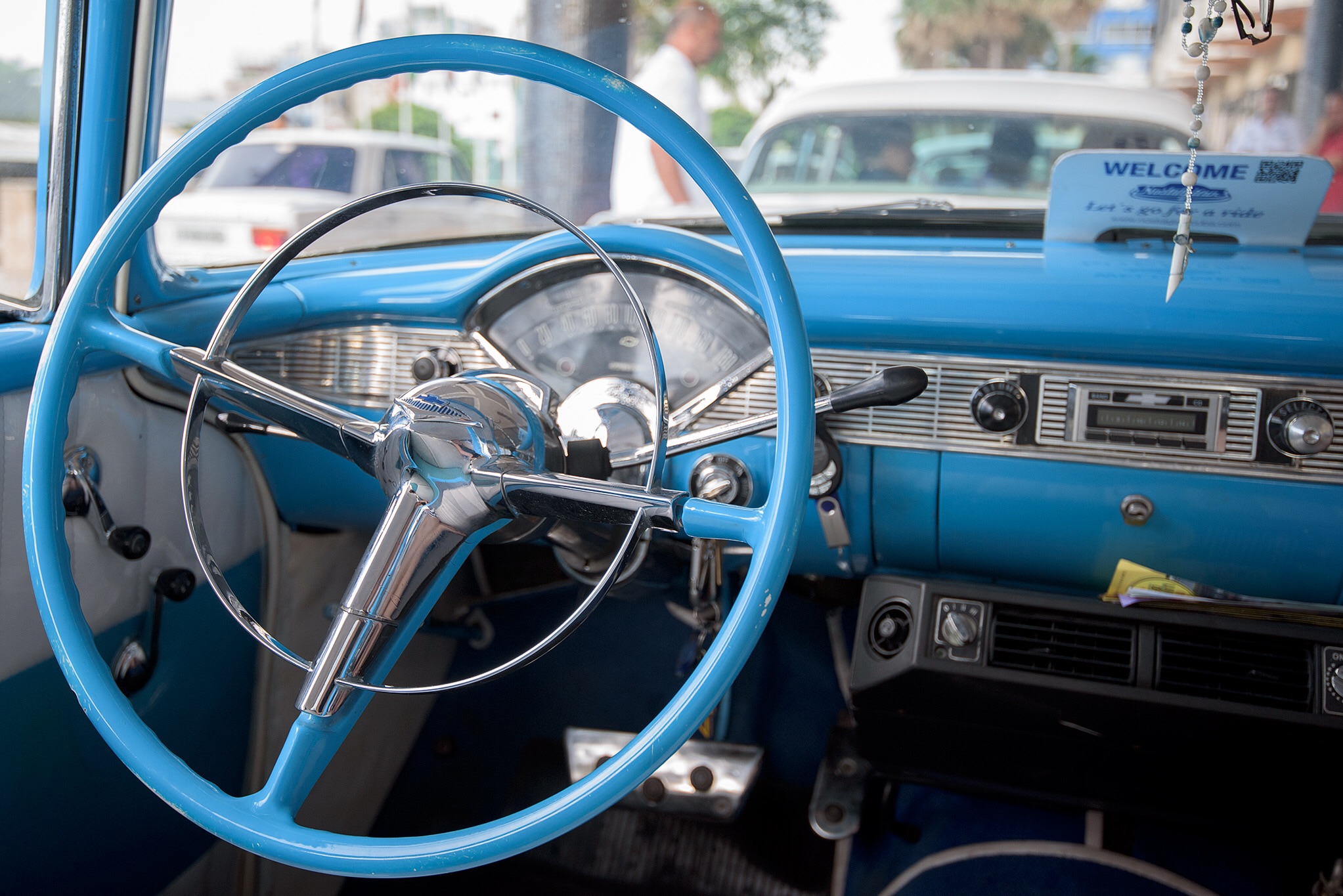 The mid century dash boards are well preserved.