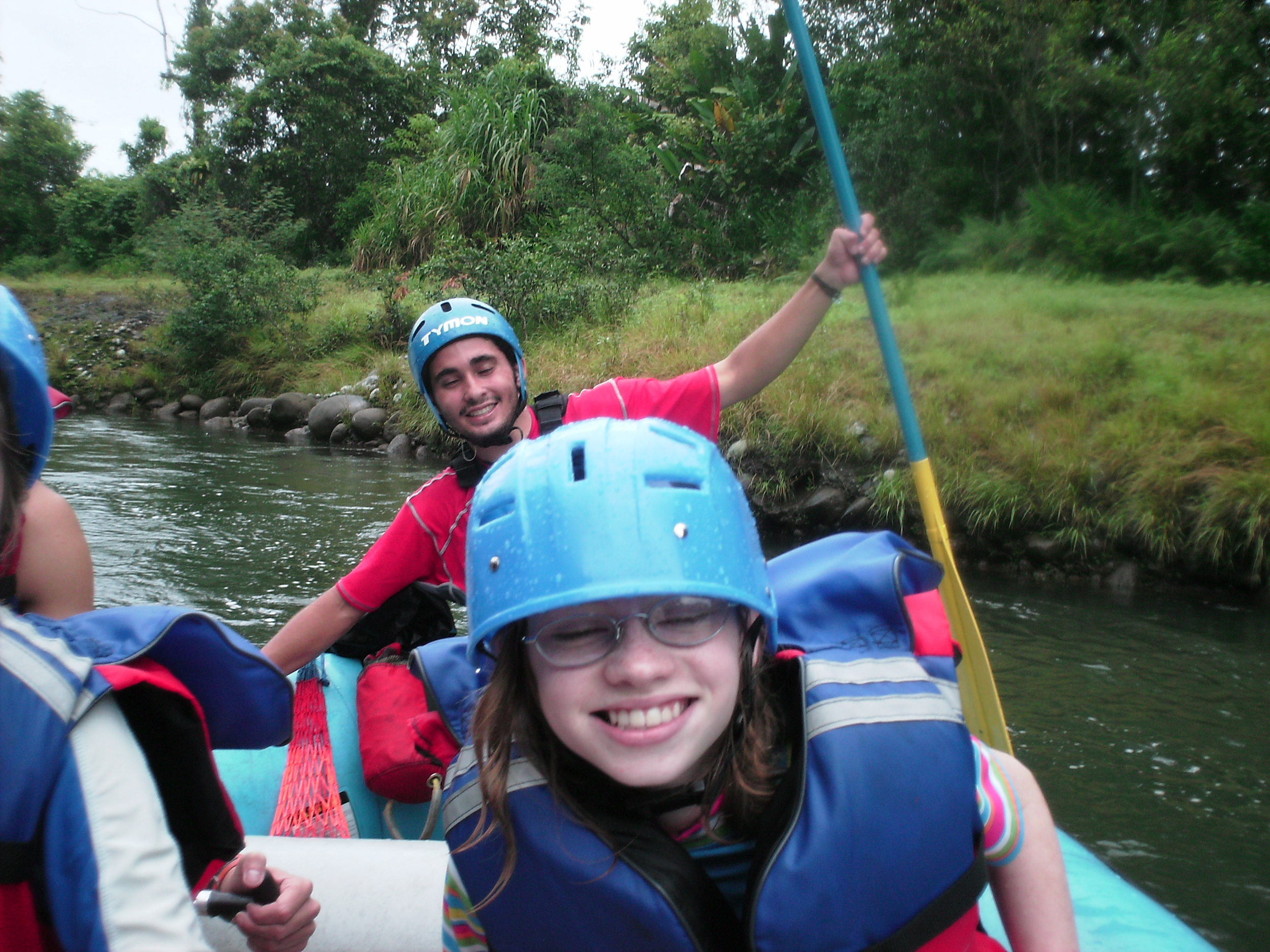 Local rafting guides anchored our family rafts and made it fun and safe to to float and shoot some mild rapids!