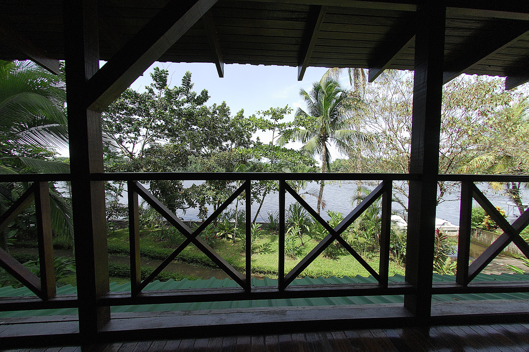 Tortuga Lodge's location on the canals in the jungle almost gives one the feeling of being on a ship or in upper level rooms, in a tree house.