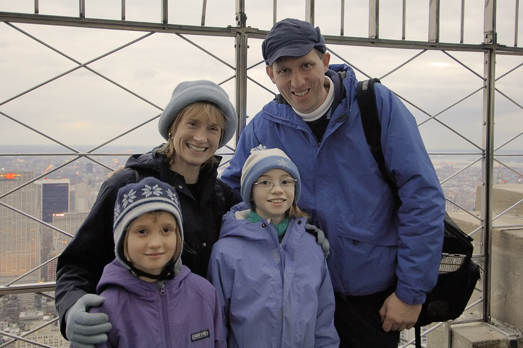 The cold didn't bother us at the top of the Empire State Building in February, but we enjoyed the fact that there was no wait for the elevator!
