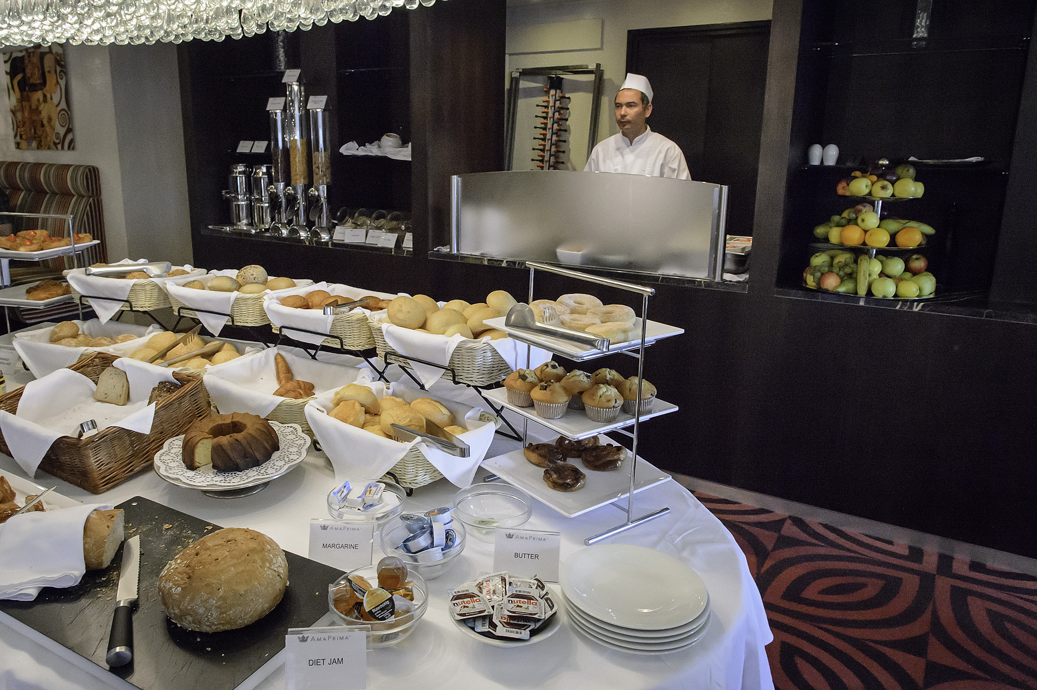 Buffet and cook to order station in the Main Dining Room
