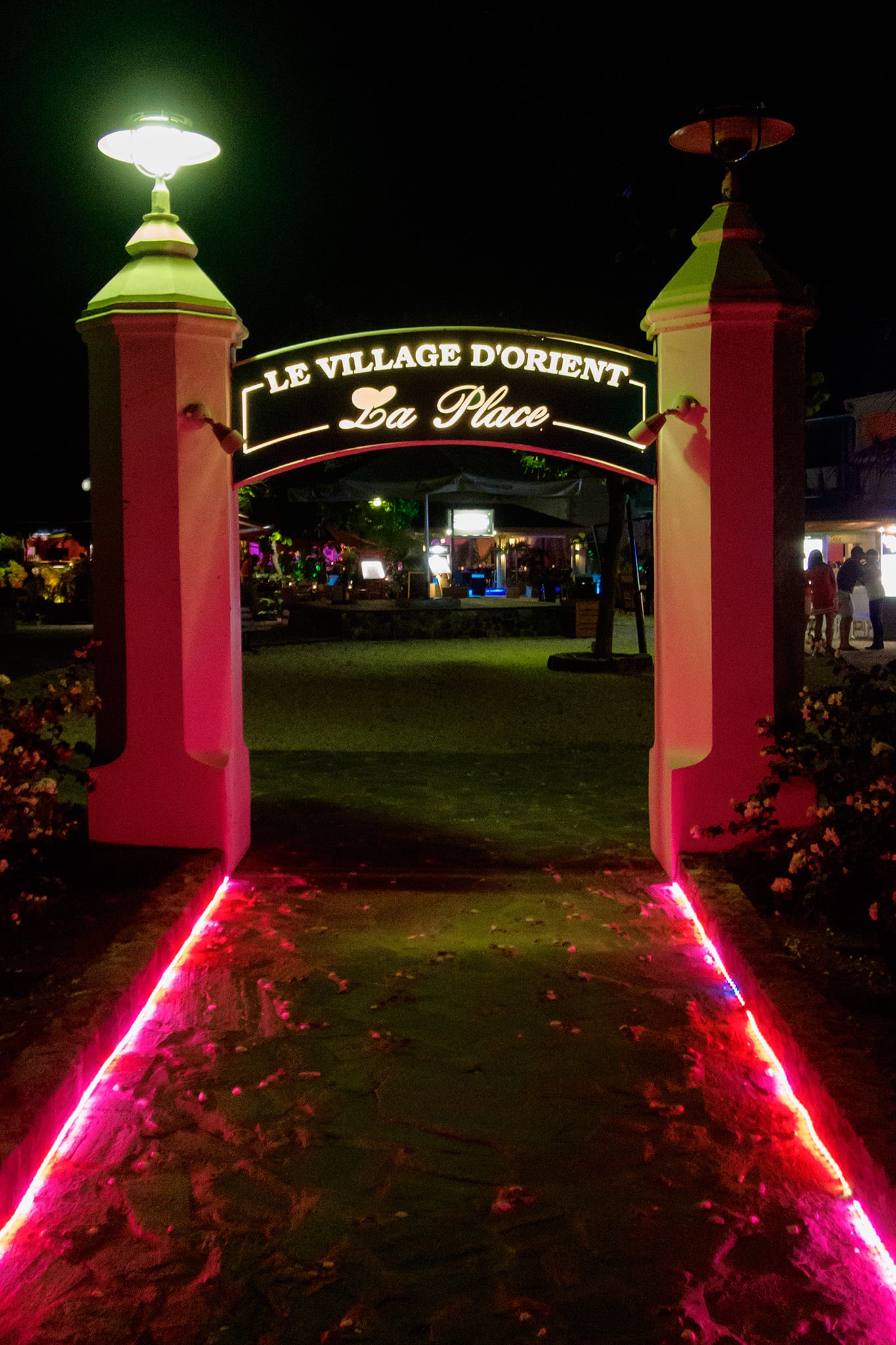 The entrance to Place Du Village in Orient Bay