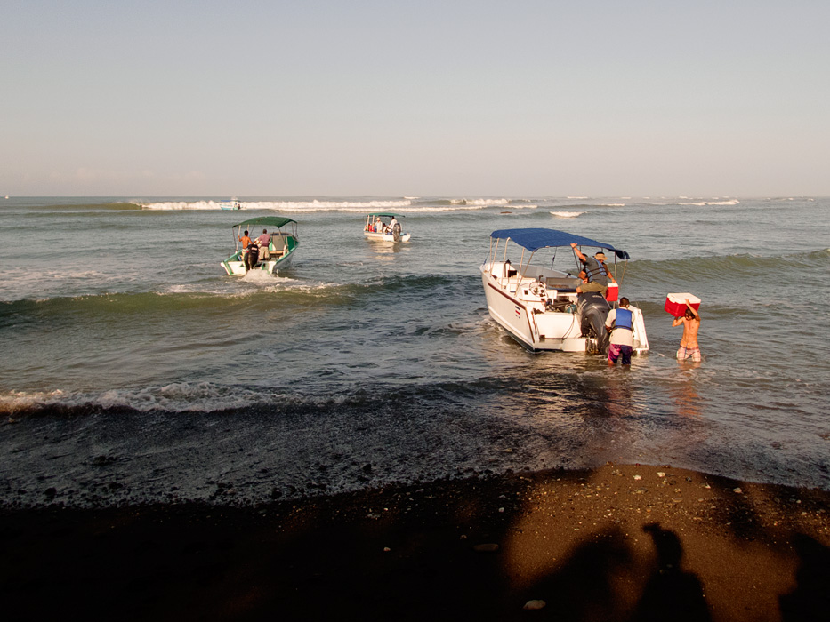 Be prepared for a "wet" landing at Sirena Station. The boats back up, wait for a lull in the surf and then the guides hustle everyone off the back of the boat onto the shore. 