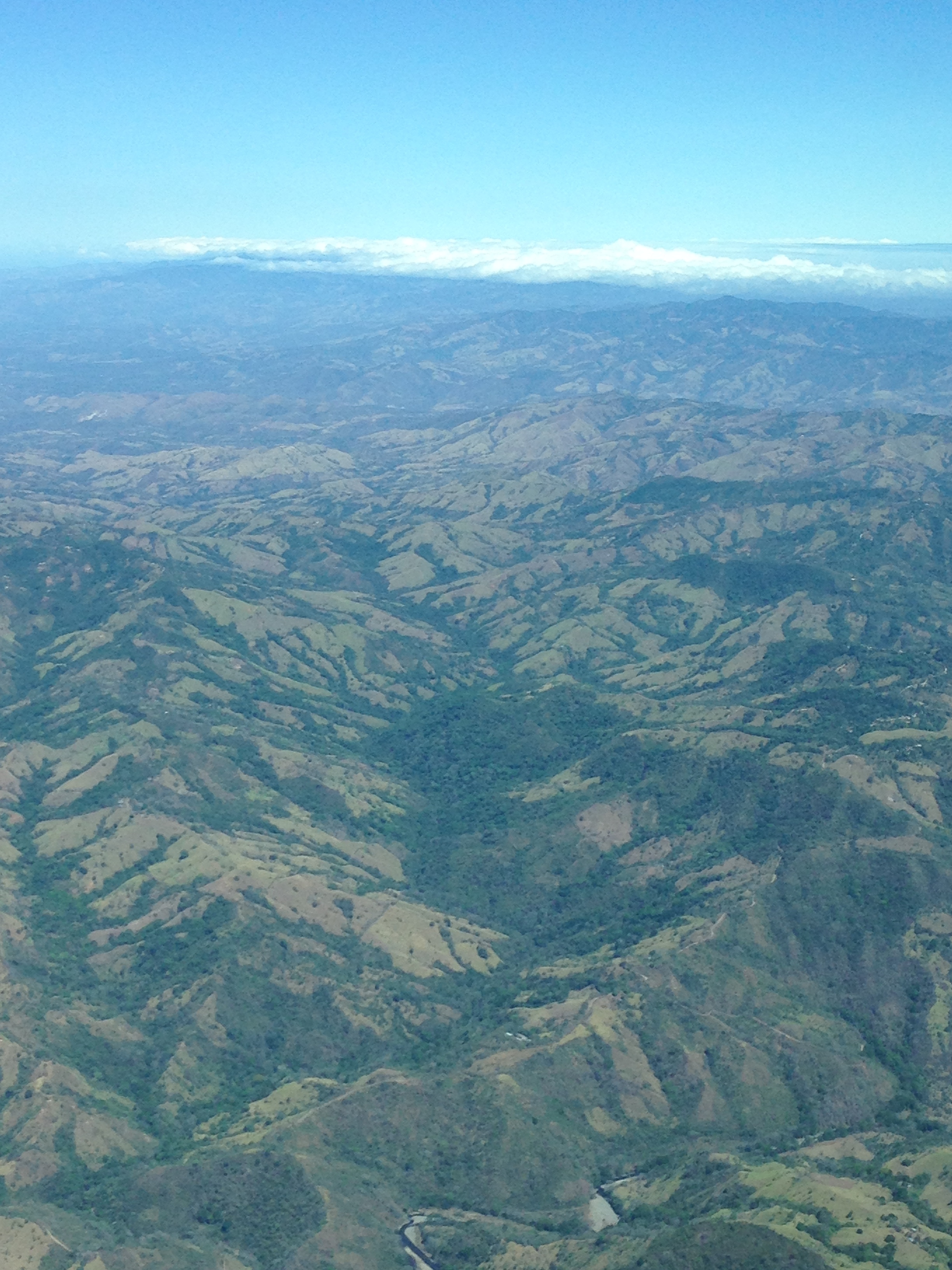 Flying over the highlands in small plane is one of the highlights of travel around Costa Rica.
