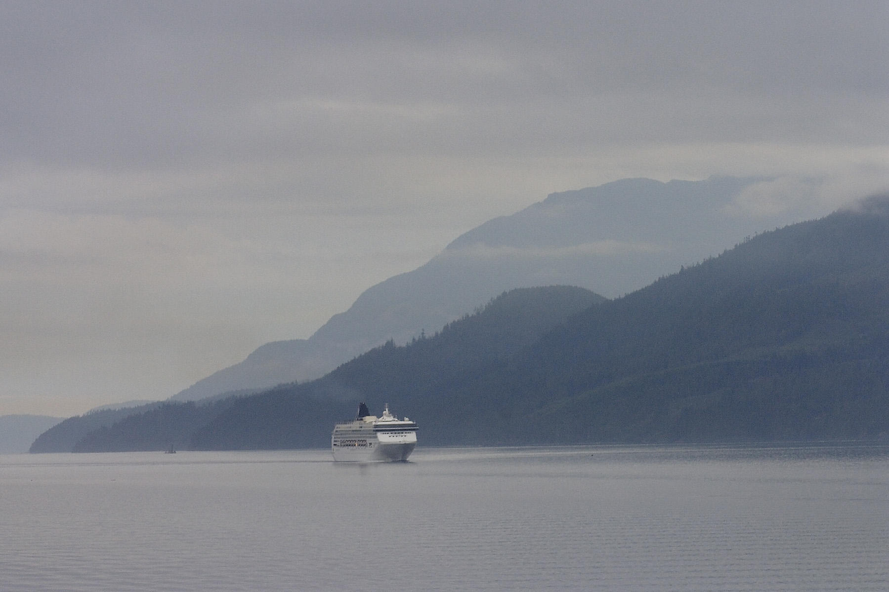 A cruise ship in the Johnston Straight