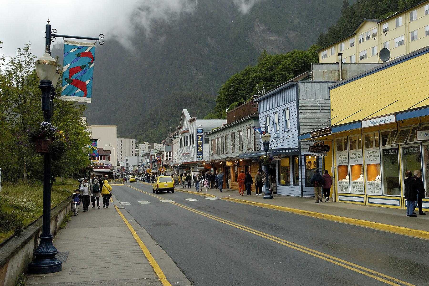 The port area in Juneau
