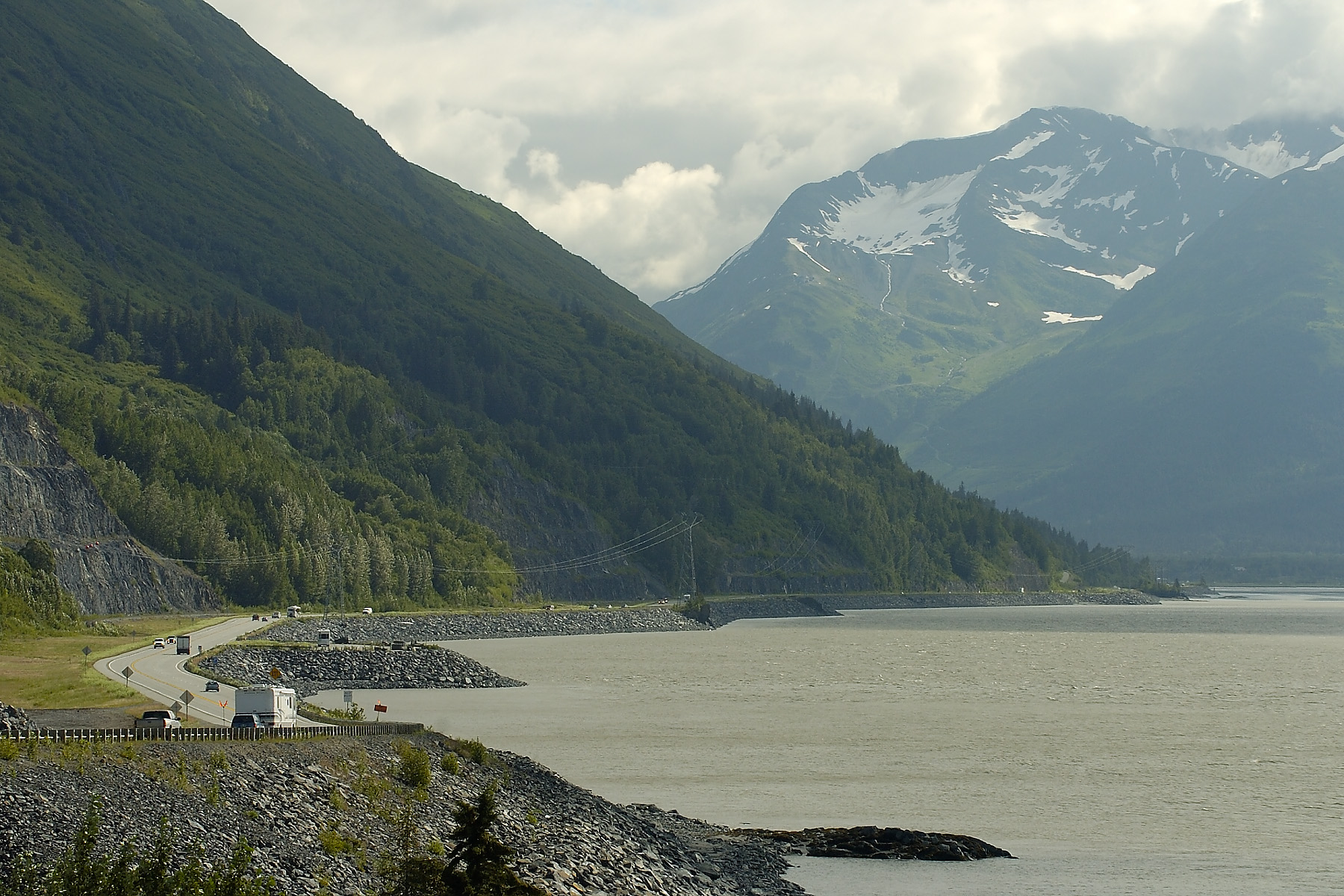 Rt 1 along the Knik Arm on the way north