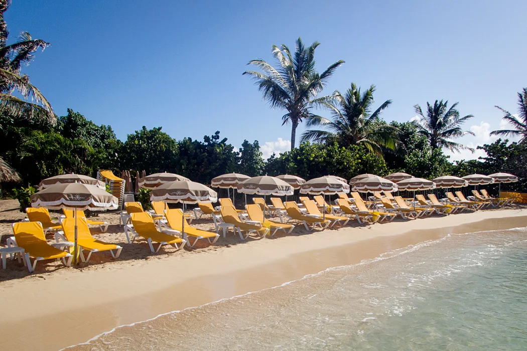 Late fall in St Martin, and the chairs had yet to fill...while you'll never have the whole place to yourself in some popular places, you will have a lot less company!