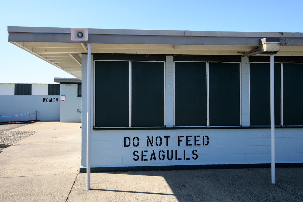 The snack stand at Rye Beach State Park, NH isn't open in April, but neither is the parking attendant booth!