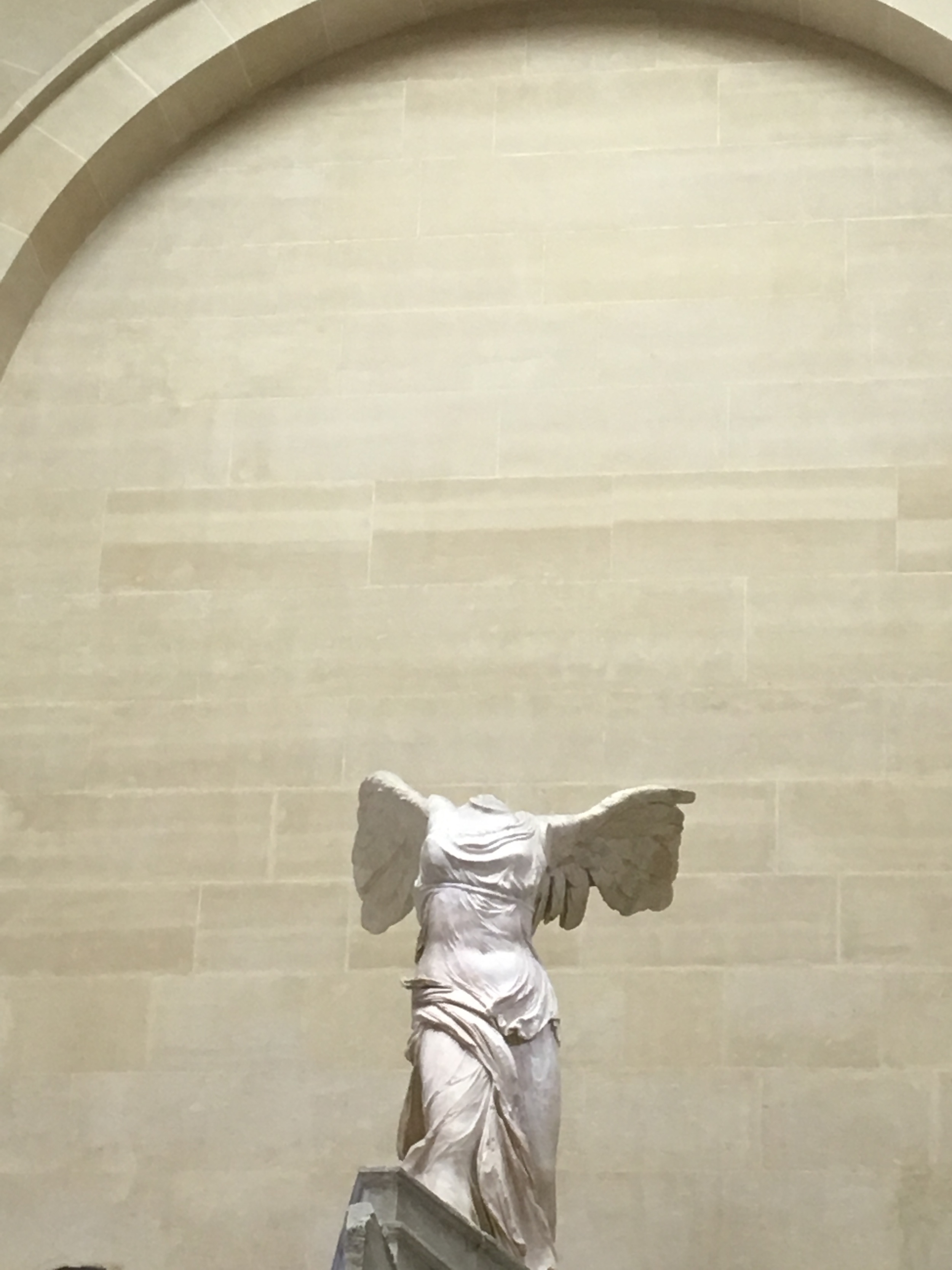 Another block buster, the Winged Victory is 1st century before Common Era Greek sculpture. What fascinated me about this was seeing it in person, I simply couldn't believe the ability of the (unknown) sculptor to create the illusion of wet, sheer material on her bodice! It's one of the reasons to see art in person, I simply couldn't appreciate the artistry to create that effect in a photograph!