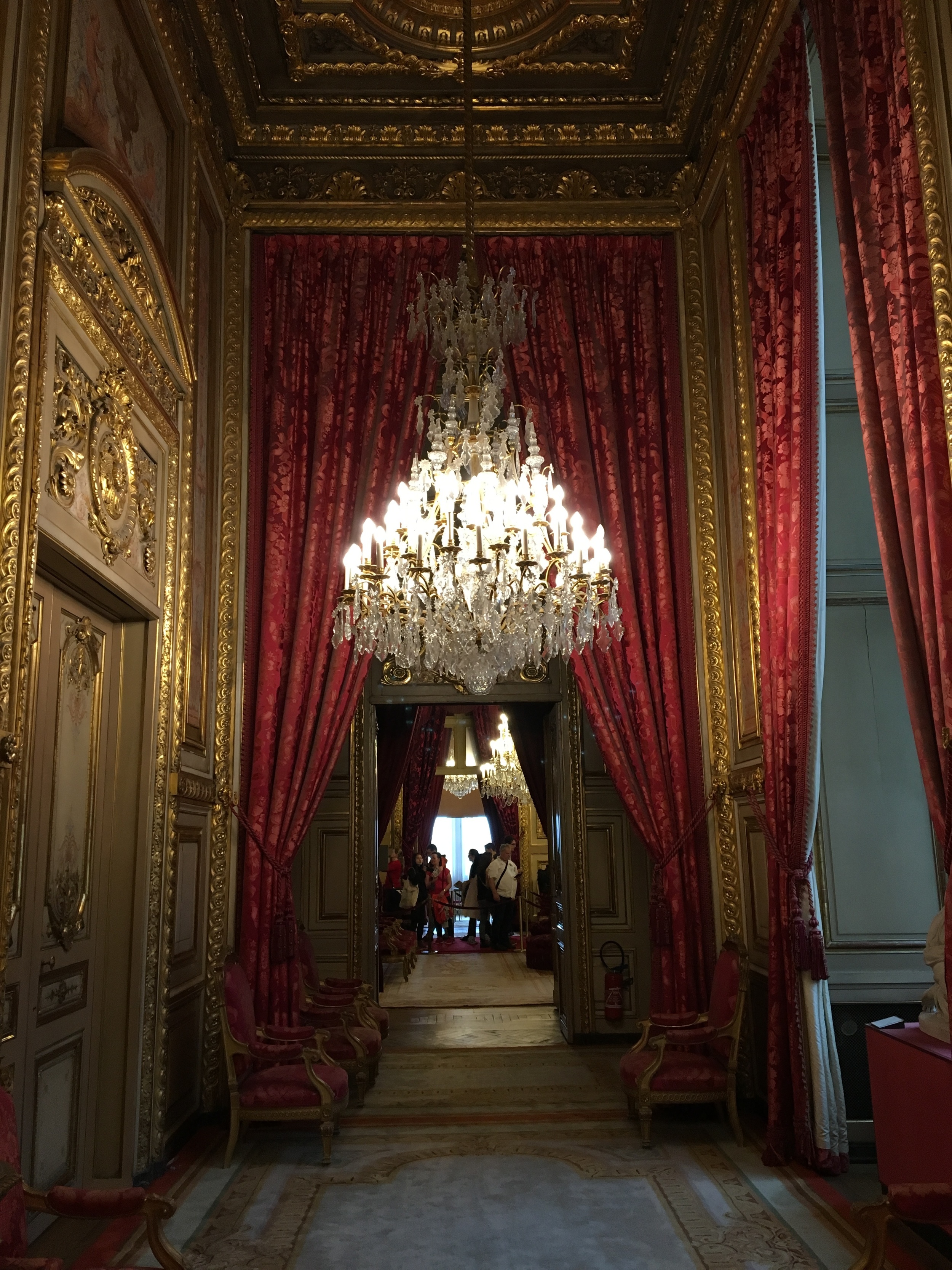 The end of tour we had just enough time to tour the Apartments of Napoleon III, which was a treat for us, because of my daughters interest in the decorative arts!