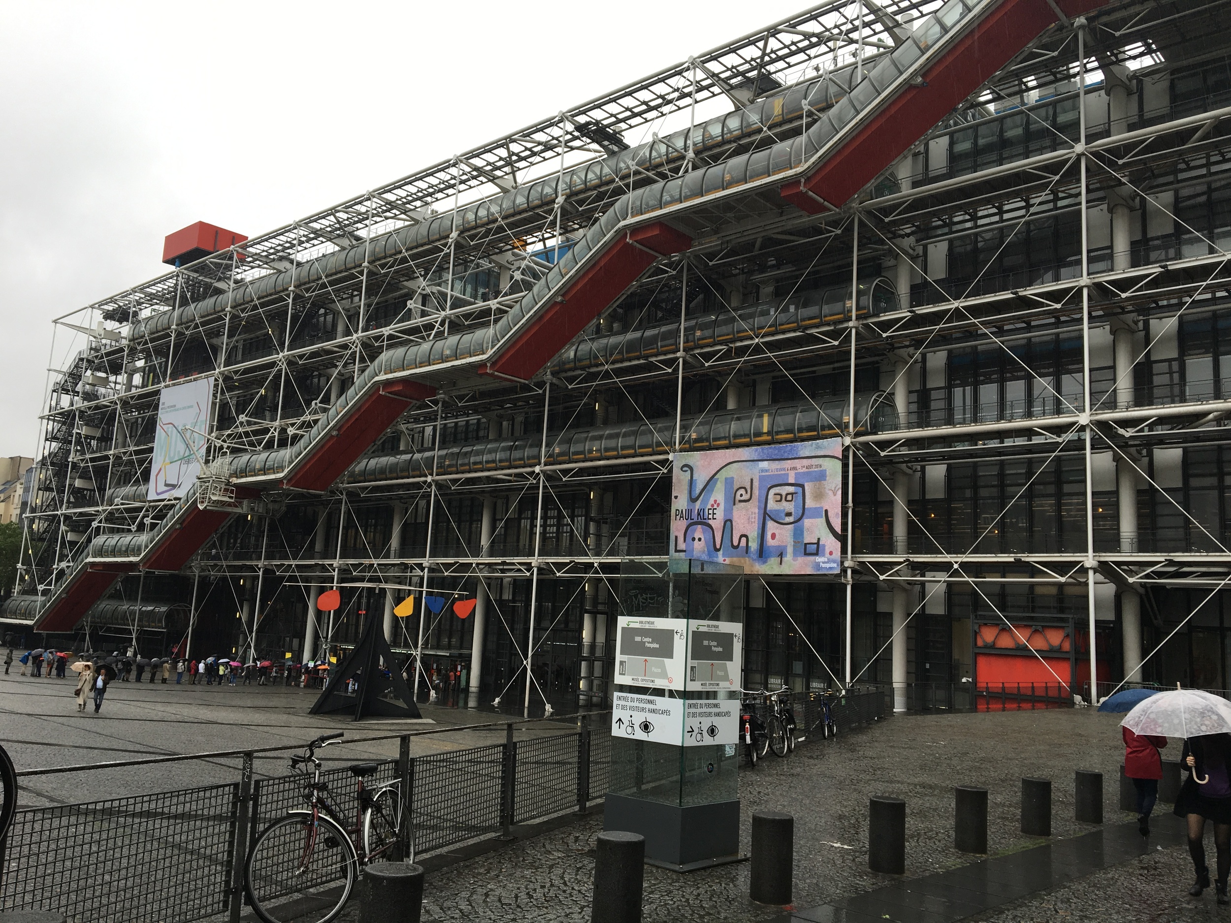 The entrance to the Pompidou Center