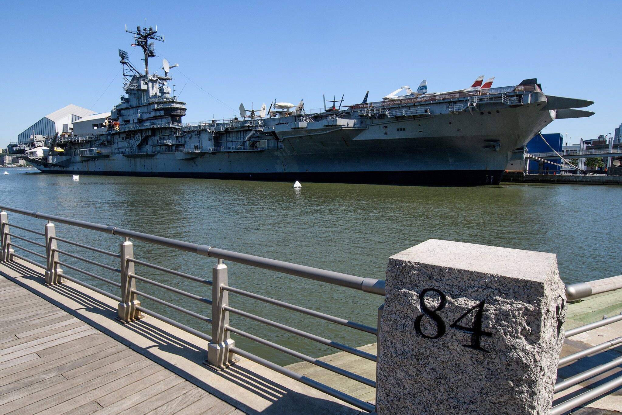 After joining the Hudson River Greenway, we came upon the Intrepid Museum, located on an aircraft carrier.