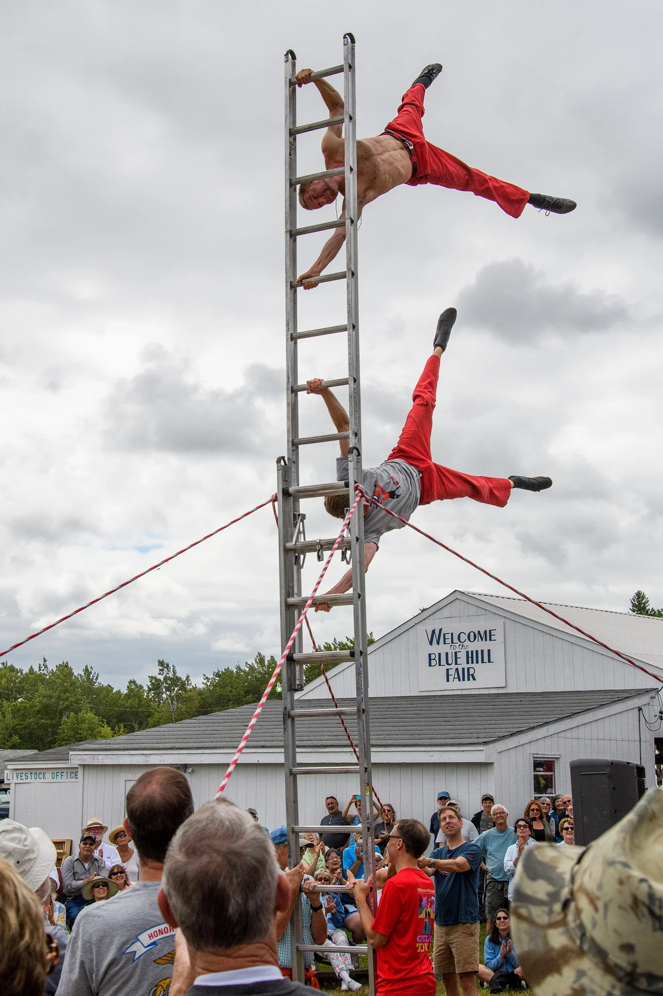 The Red Trouser Show, in the vaudeville tradition, relies on several willing volunteers.