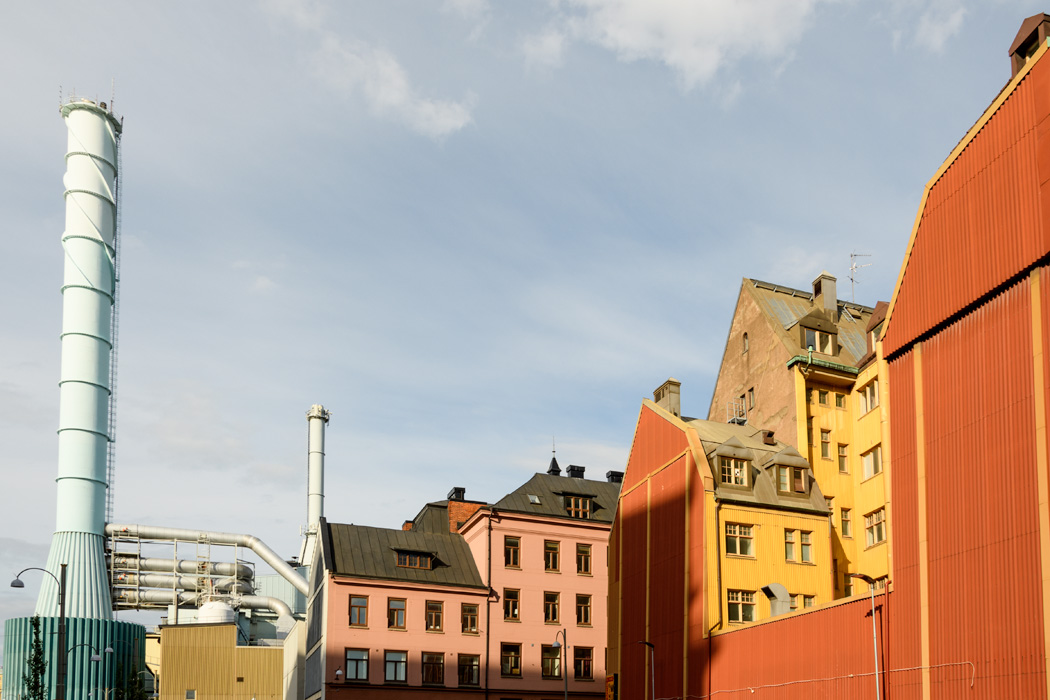 Warehouses and factories near the the Hotel Riveton