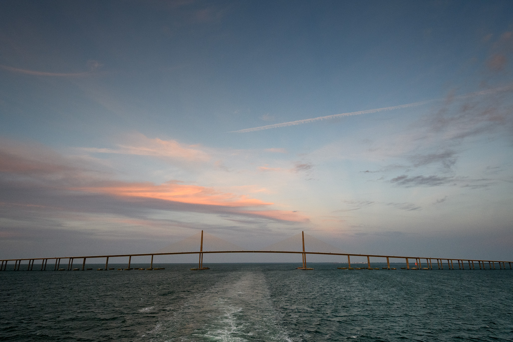 By the Skyway Bridge and headed into the Gulf of Mexico!