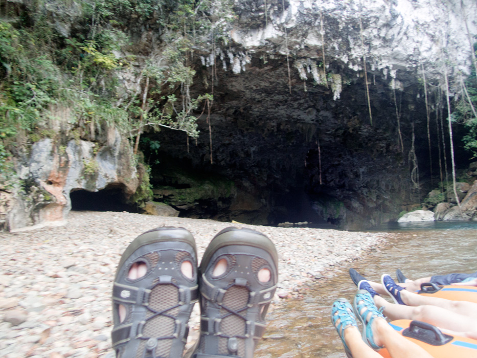 Entering the mouth of the cave!