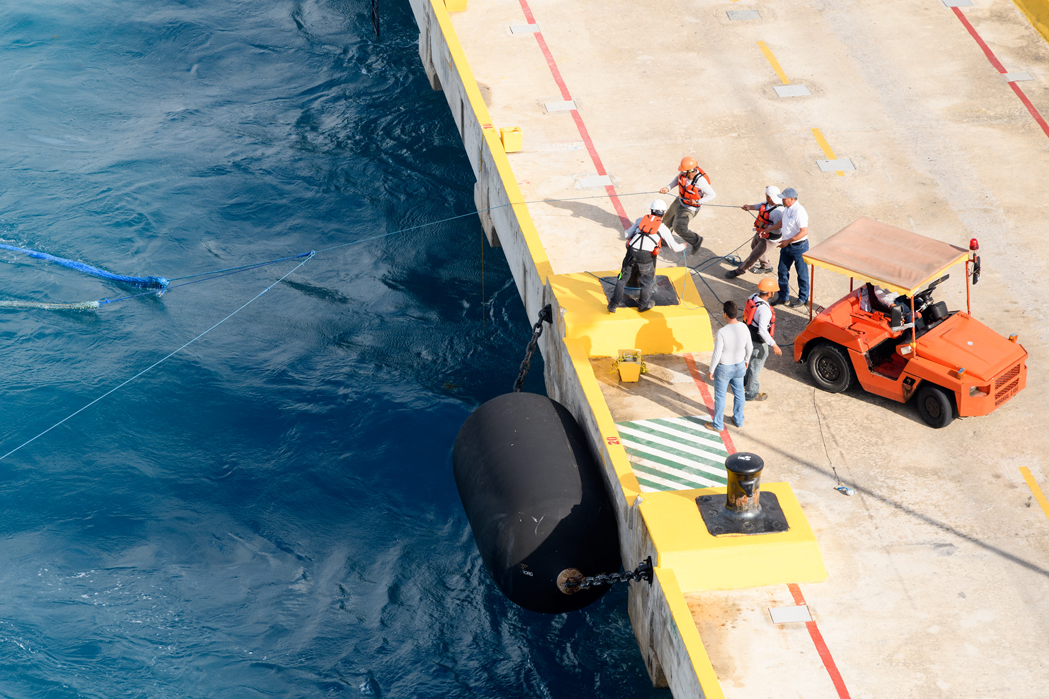 Crews struggled just to get the lines set.