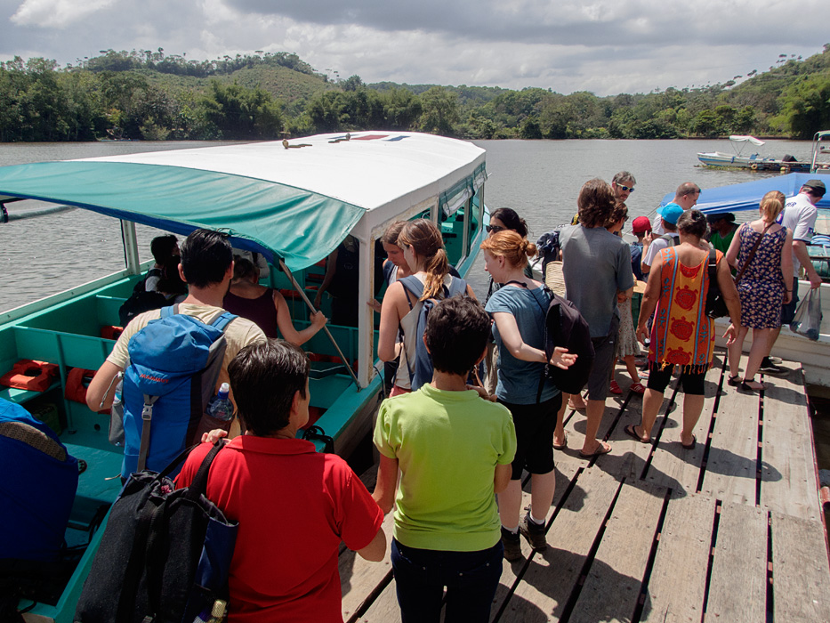 Travel companies that arrange for travelers to use local transportation options like this public ferry option to Drake Bay, Costa Rica (versus a private charter flight) make small group guided touring more affordable, and works well for retirees who have lots of time!