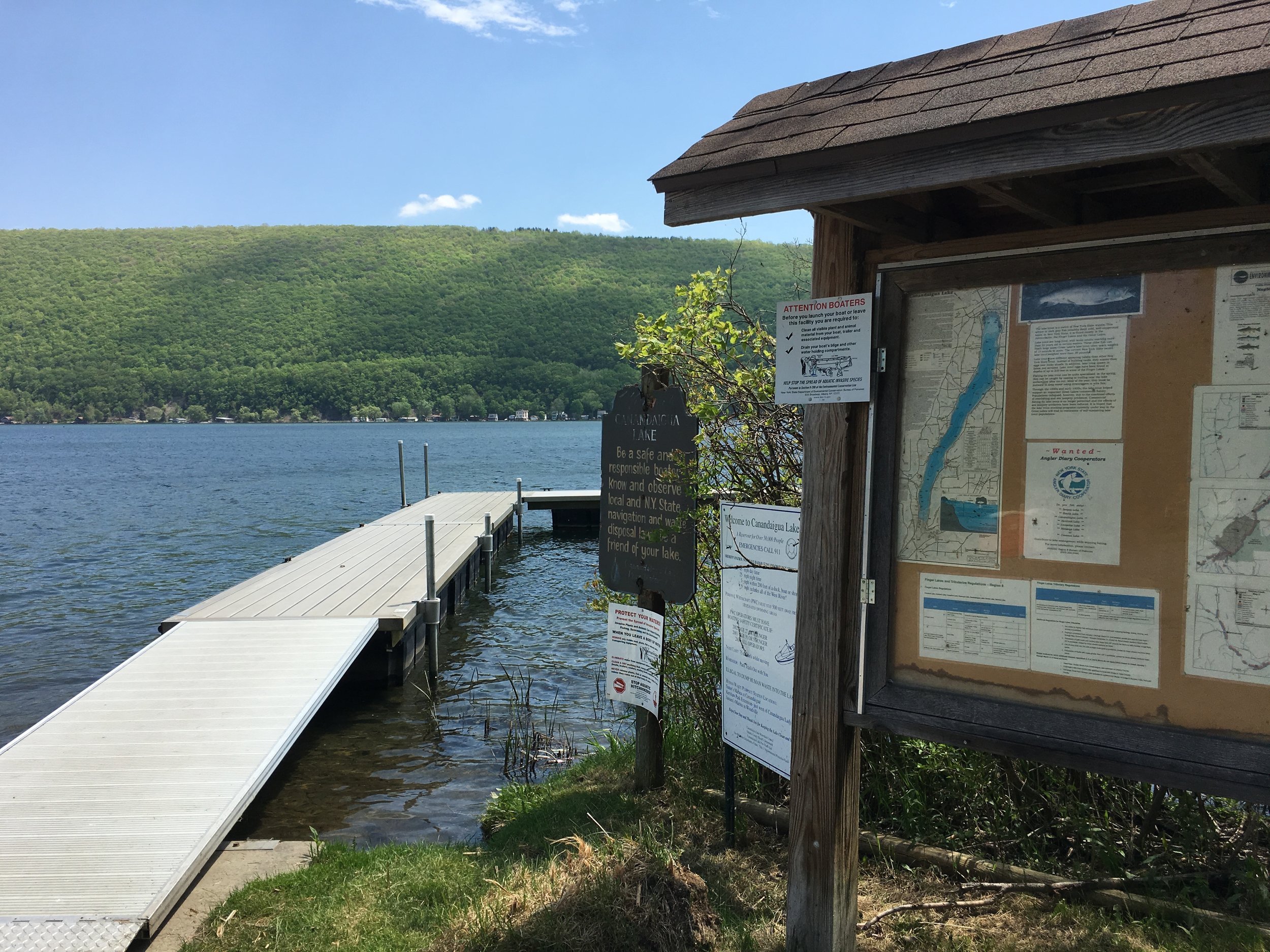 A boat launch near Naples NY