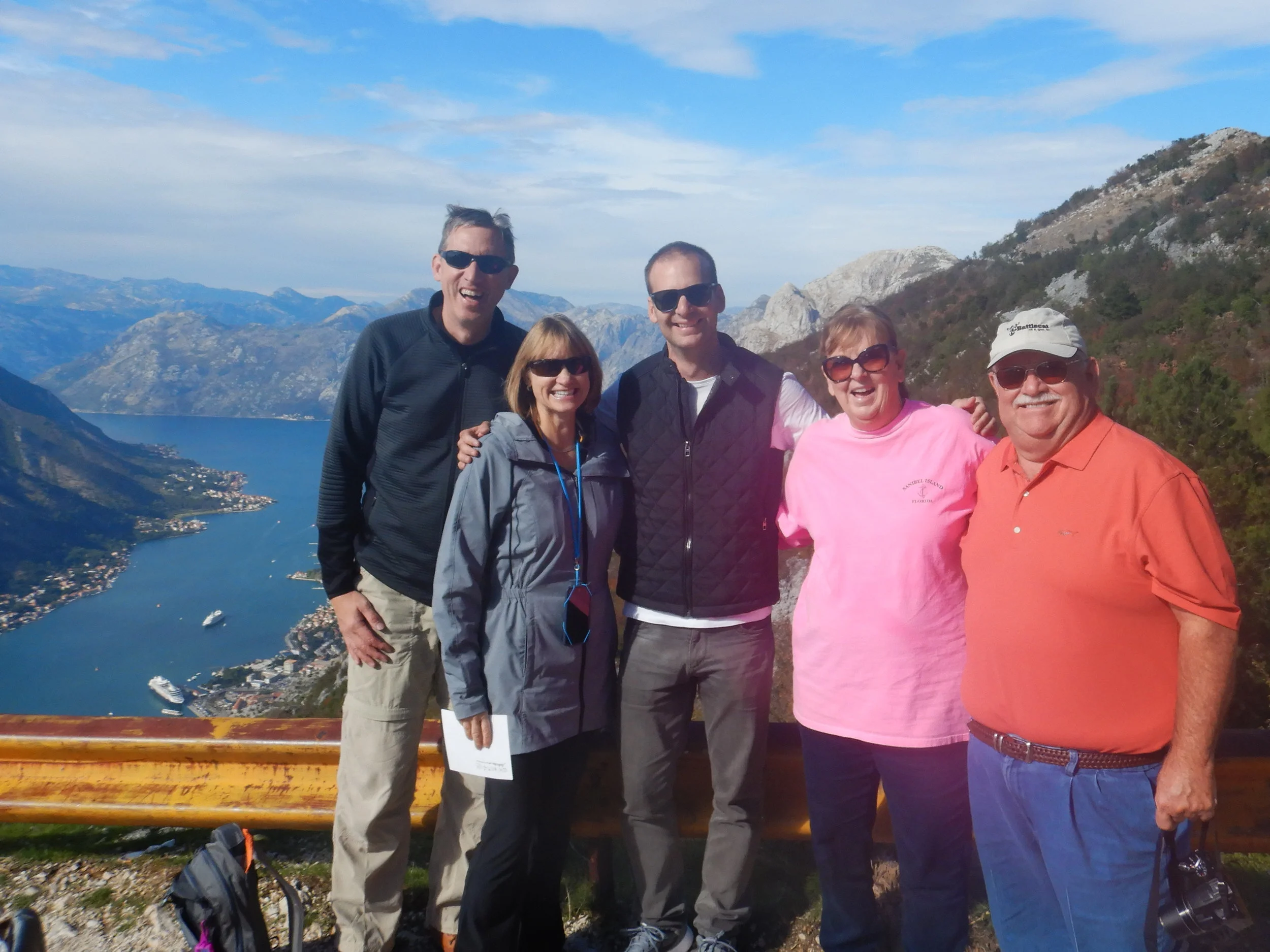 Our Guide Dimitirji with his guests above the Boka Bay