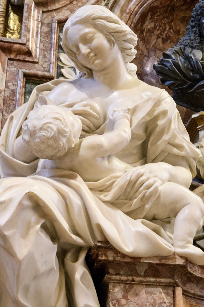 Detail of one of the funerary monuments