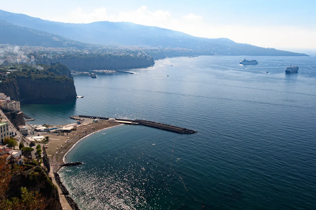 The beach and Mediterranean Sorrento