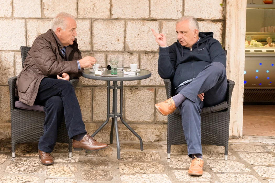Gentlemen outside a cafe in Cavtat