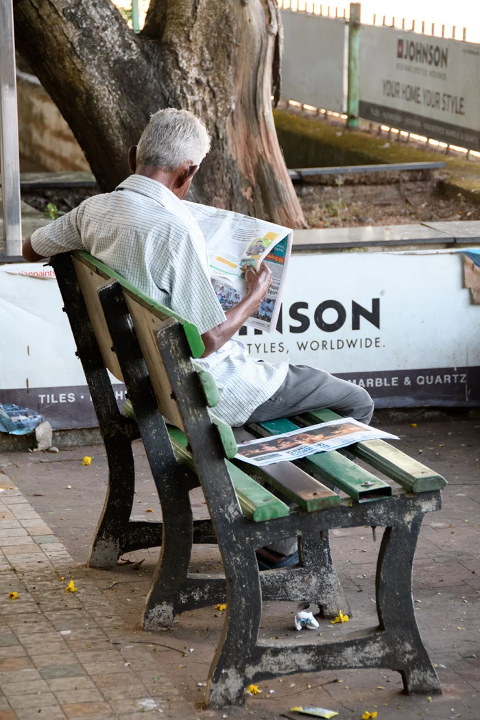 Man reading the paper