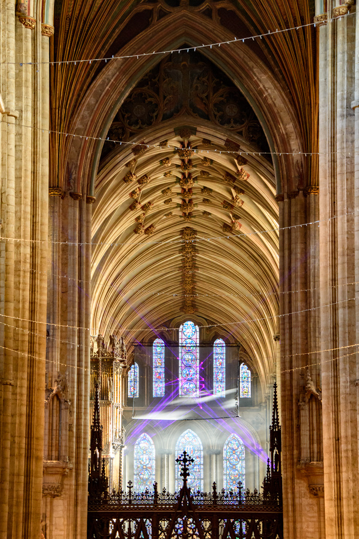 The Nave with the Star of Bethlehem Laser istalation 