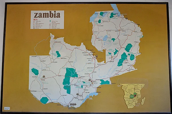 Zambia is just one country in southern Africa, it's well known for being the location (along with Zimbabwe) of Victoria Falls (known in local language as Mosi oa Tunya)