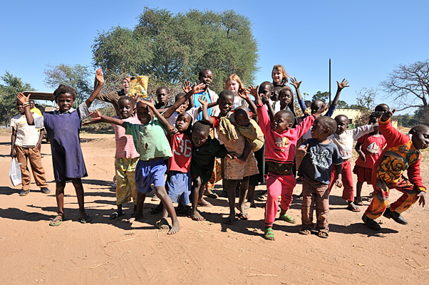 We received a warm welcome from the children. 