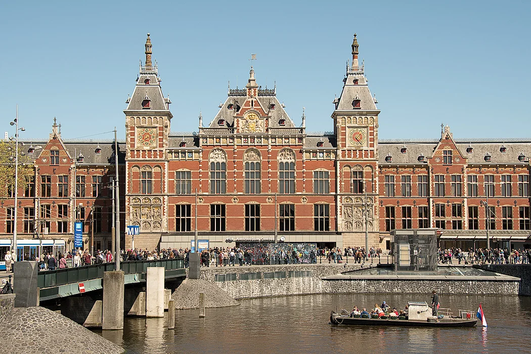 The Centraal Station in Amsterdam