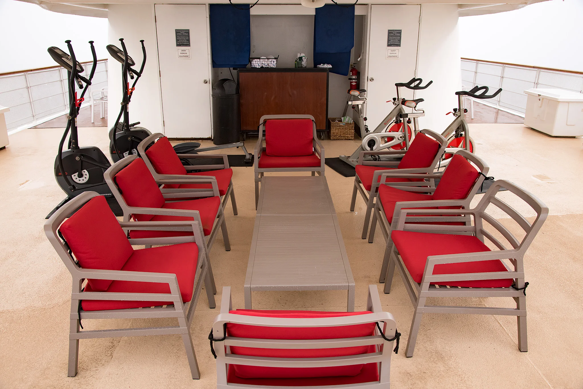 Exercise and lounge area