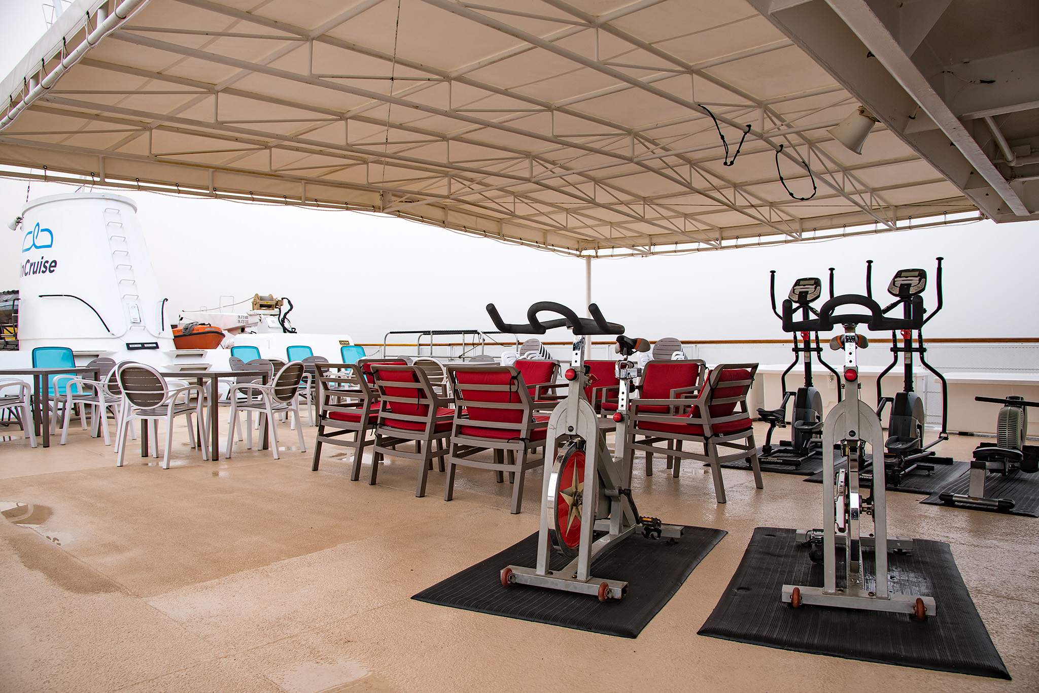 Sun deck lounge area