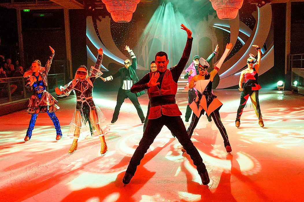 An ice skating show featured all genres of music and art, and was well received by Zumba fans.
