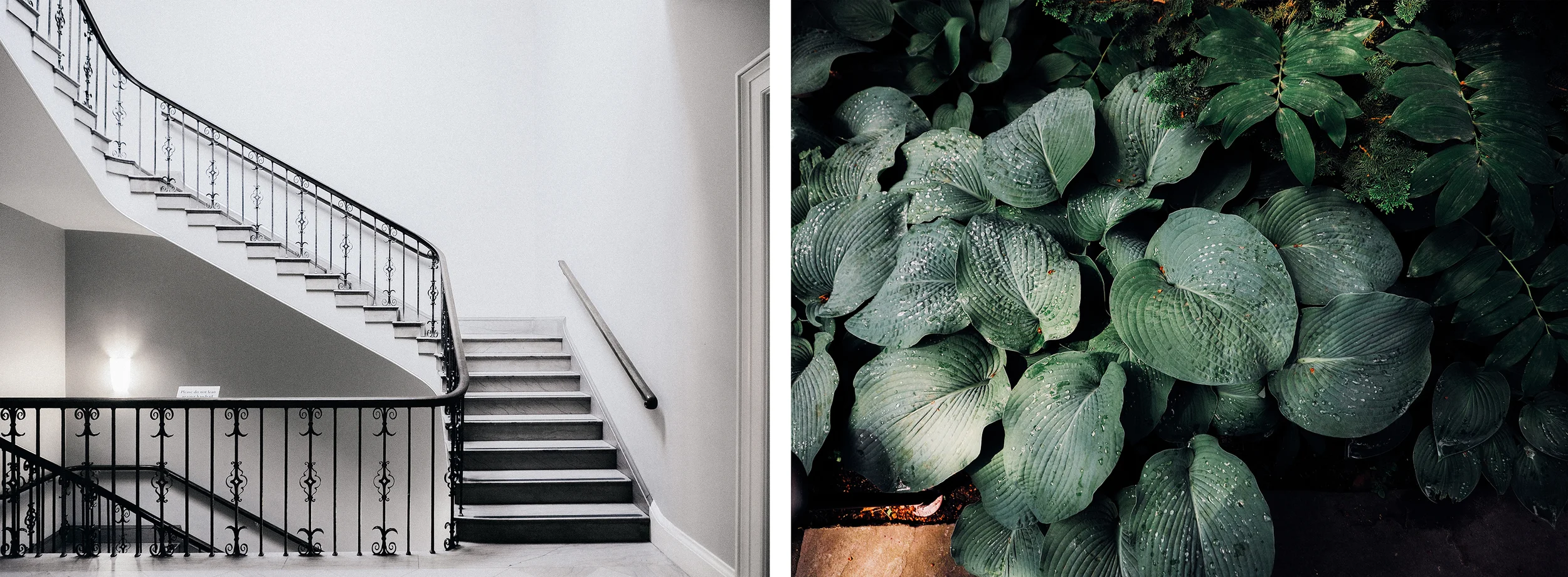 The museum had so many beautiful spaces, including stairways and their garden.