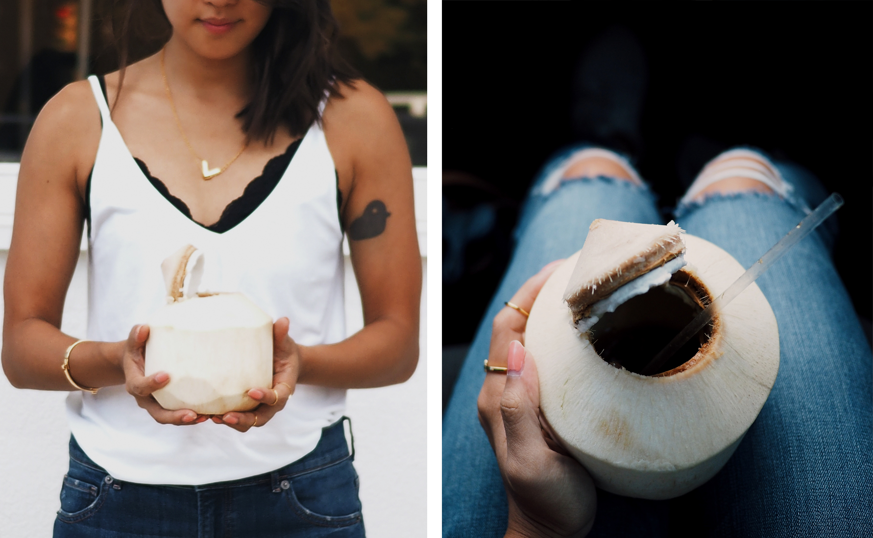 Coconut water + espresso shot 