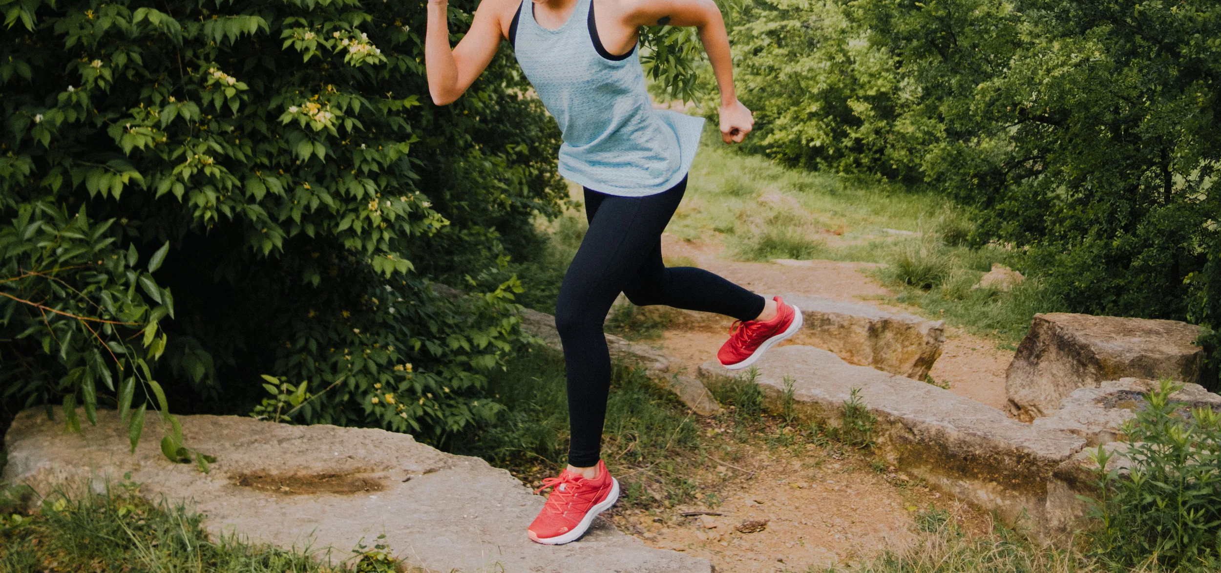Top: Afterburn Tank Top in Bristol Blue Heather , Leggings: Perfect Core High-Rise Tights , Shoes: Ultra Cardiac II