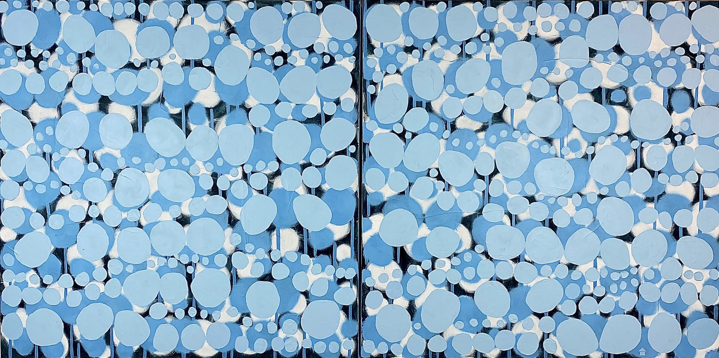Inseparable | 36x72 inches | acrylic & gesso on canvas